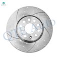thumbnail image 2 of Front Drilled Slotted Brake Disc Rotors For 2011-2017 Volkswagen Tiguan, 2 of 7