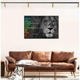 thumbnail image 4 of HFDF Motivational Wall Decor Positive Canvas Wall Art spirational Lion Success Posters Canvas Patgs Wooden Colorful Artwork Office Livg Room Home Decoration Ready to Hang 18x12inch Framed, 4 of 6
