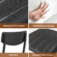 thumbnail image 2 of Hijob 18" Dining Chairs Set of 4, Mid-Century Modern Upholstered PU Dining Room Chair, Metal Legs for Kitchen Dining Chairs, Black, 2 of 9