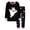 Black, variant on Outfit Sets for Boys Halloween Trendy Print Long Sleeve Crewneck Sweatshirt Sweatpants Loungewear 2 Piece Outfits Size 9-10Y