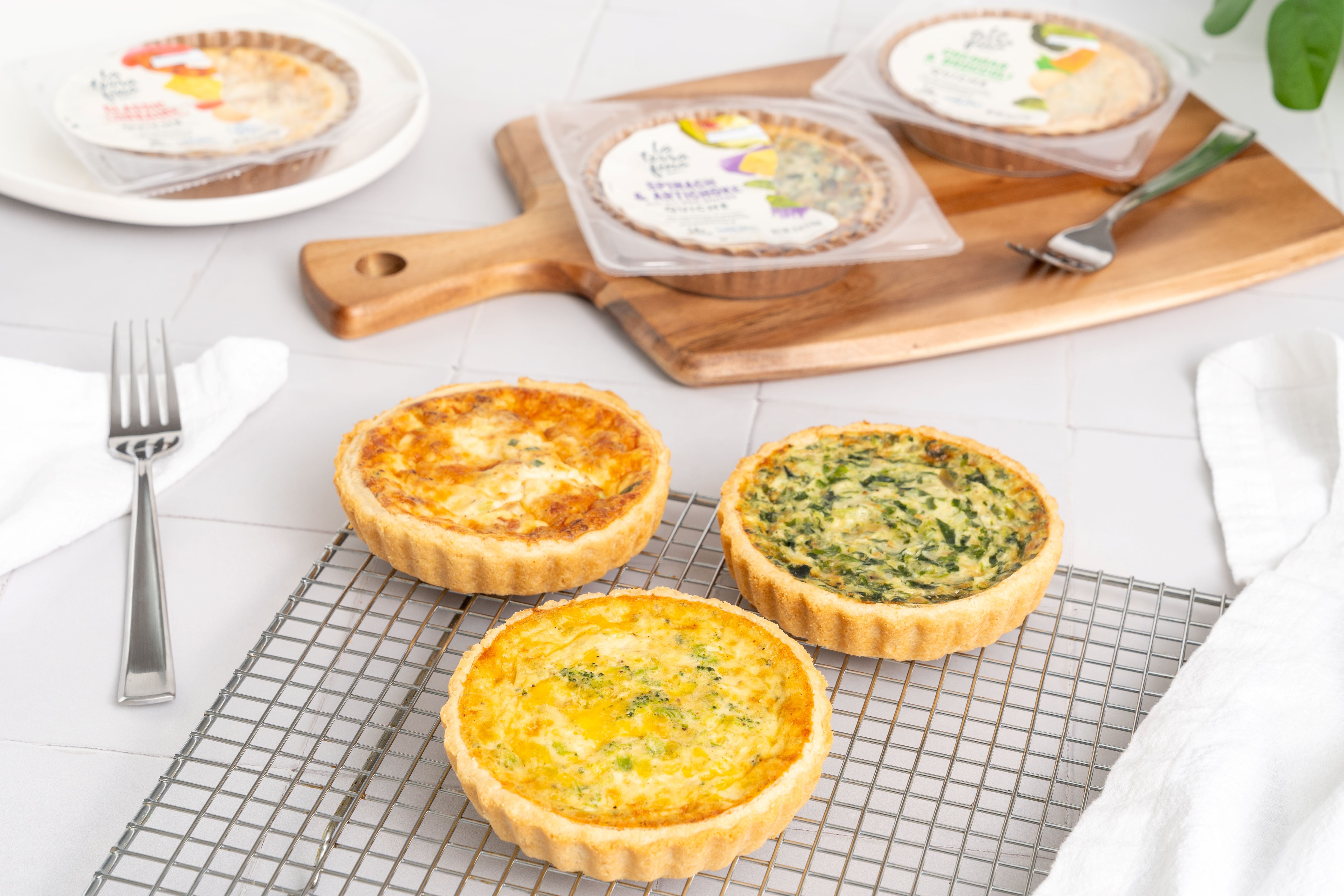 La Terra Fina Lorraine Quiche with Bacon & Swiss Cheese – 6 oz, Frozen Tray, Made with Egg White