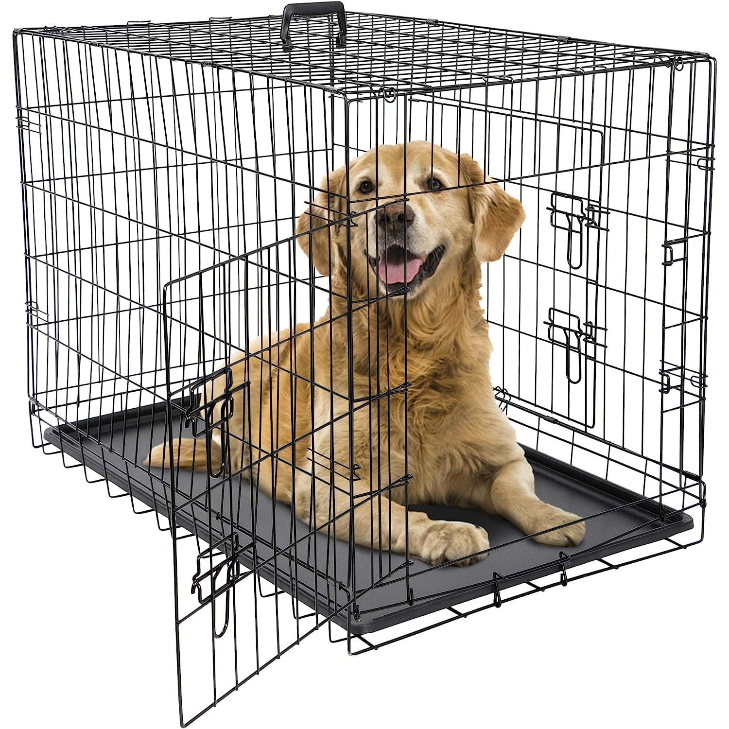 Bilot Portable Pet Crate 36 Inch Dog Crate for Medium Dogs Foldable