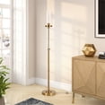 thumbnail image 2 of Henn&Hart 11" Brass Metal/Glass Floor Lamp, 2 of 11