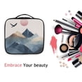 thumbnail image 6 of FORMRS Travel Makeup Bag Large Capacity Train Case Cosmetic Organizer with Adjustable Dividers, Art Mountains, 6 of 8