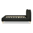 thumbnail image 6 of Jennifer Taylor Home Roman Curved Headboard Upholstered Platform Bed, Queen, Ebony Black Boucle, 6 of 10