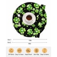 thumbnail image 6 of 15 Inch Round Placemats Set of 4, St. Patrick's Day Non Slip Heat Insulation PP Table Mats, Watercolor Green Shamrock Polka Dots Black Washable Place Mats for Kitchen Dining Party Table Decor, 6 of 7