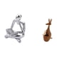 thumbnail image 5 of Figura de lector abstracta, estatua de madera de resina, figura de animal, escultura artesanal, decoración de escritorio única, adecuada para bodas, c, 5 of 8