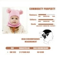 thumbnail image 2 of Little Girls Winter Knitted Hat Earflap Hood Scarves Caps Warm Lined Hat Scarf Set for Baby Girls, 2 of 5