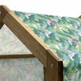 thumbnail image 5 of Watercolor Pet House, Exotic Jungles of Hawaii Inspired Fresh Green Leaves Tropical Plants Art, Outdoor & Indoor Portable Dog Kennel with Pillow and Cover, 5 Sizes, Green Pink White, by Ambesonne, 5 of 5