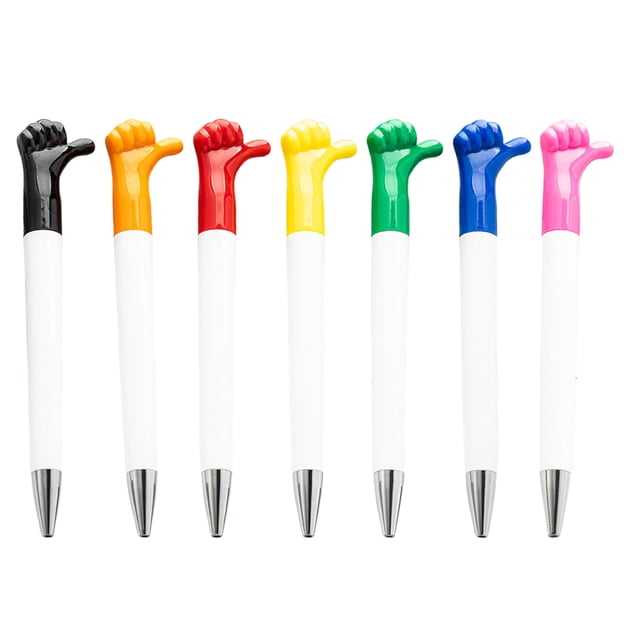7Pcs Thumbs Up Ballpoint Pens Unique Writing Experience Pens Funny Ballpoint Pens Portable Thumbs Up Pens Multi-Function Writing Pens