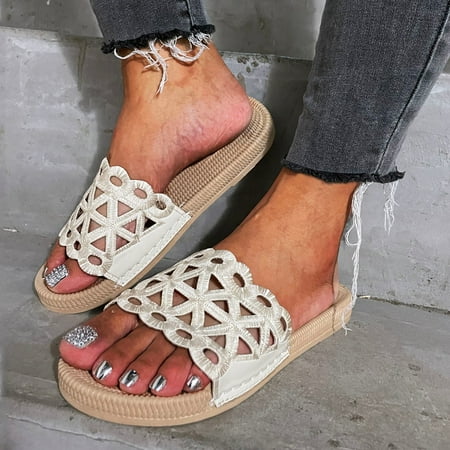 

〖Yilirongyumm〗 White 38 Slippers For Women Breathable Casual Fashion Women s Color Slippers Shoes Outdoor Women s Slipper