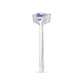 thumbnail image 3 of ANGARA Natural Semi Bezel-Set Solitaire Round Tanzanite Bypass Ring in 14K White Gold for Women (Size-5mm) | December Birthstone, Anniversary, Jewelry Gift for Women | Natural Tanzanite Ring, 3 of 9