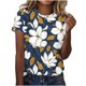 thumbnail image 1 of Tops de Ajuste Suelto para las Mujeres Impreso Manga Corta Suéter Camiseta Cuello Redondo Blusa Casual, Top de Moda para el Uso Diario Y las Salidas, 1 of 6