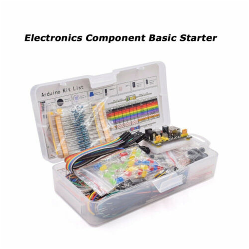 Elowen Portable Electronic Components Kit Components Electronic Components Kit 830 Connect Points Breadboard Cable Resistor Applicable For R3