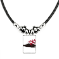 thumbnail image 1 of patron japones sakura y fuji collar a mano colgante de cuerda de cuero Unbranded M, 1 of 3