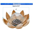 thumbnail image 6 of Solar Flower LED Garden Crackle Globe - Outdoor Decorative Amber LED Crackle Ball - Waterproof Lotus Flower Light for Patio, Lawn, Walkway, Tabletop, Ground, 6 of 7