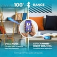 thumbnail image 5 of OontZ Angle 3 Bluetooth Speaker, up to 100 ft Wireless Range, Portable Wireless Speaker for iPhone, Android Phones, Louder Volume, Crystal Clear Sound, Rich Bass, Waterproof (Blue), 5 of 8