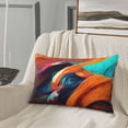thumbnail image 5 of Naloa Abstract Fabric Color Waves Pillowcase, Throw Pillowcase, Wrinkle-Free, Stain-Resistant with Hidden Zipper for Bedroom Sofa-20"x30", 5 of 6