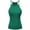 D. KELLY GREEN, variant on FashionMille Women Regular Fit Casual Basic Active High Neck Ribbed Tank Top