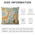 thumbnail image 5 of COMIO Throw Pillow Covers For Couch Animal Bed Or Sofa Pillows Case Funny Elephant Lion Giraffe Monkey Tree Colorful Funny Decorative Square Cushion Cover, 5 of 5