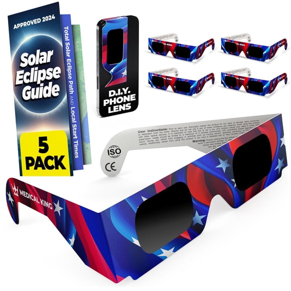 Gafas de eclipse solar Medical King 2024 con certificación CE e ISO