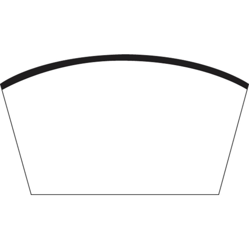 HUBERT Deli Tag Write on Style with Black Border White Heat Resistant Merchandising Tag Curved Top - 4" L x 2 1/4 h, 12/Bag
