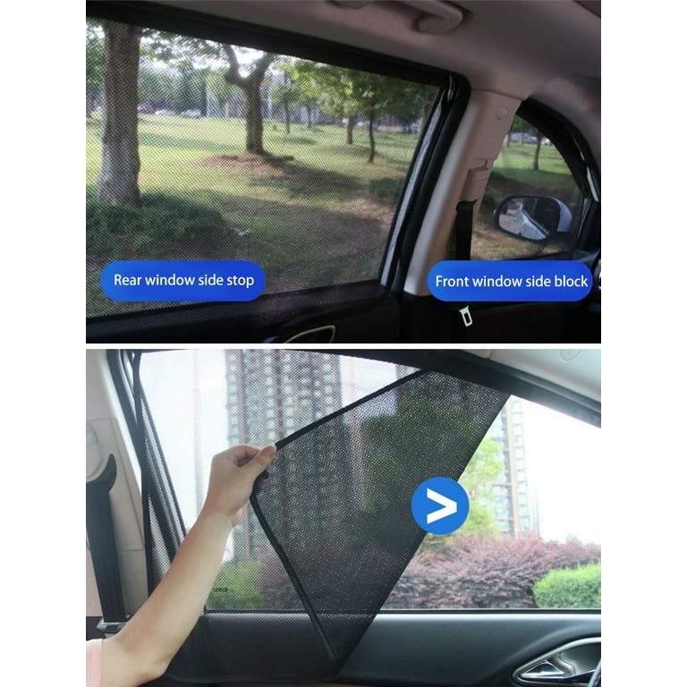 Yous Auto 4Pcs Car Window Sun Shades UV Protection Front/Rear Window Screen Shade  Car Curtain with Magnetic Sunshine Blocker Car Privacy Shield Auto Interior  Accessories Reduce Glare for Most Cars 