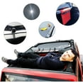 thumbnail image 6 of Shadeidea Jeep Wrangler Sunshade JK Unlimited (2007-2018) 2 Door and 4 Door Front-Navy Blue Mesh Screen Sunshade SAHARA RUBICON SPORT S Top Cover UV Blocker with Grab Bag-10 Years Warranty, 6 of 7