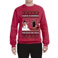 thumbnail image 2 of Wild Bobby Aura Farming Through The Snow Meme Unisex Sweater | Holiday Crewneck Sweatshirt, 2 of 5