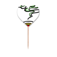 thumbnail image 1 of China Chinese Tea cup Traditional Pattern Toothpick Flags Heart Lable Cupcake Picks, 1 of 3