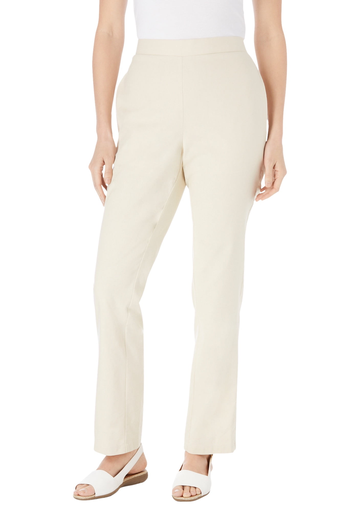 Woman Within Woman Within Women's Plus Size Petite Straight Leg Linen