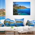 thumbnail image 4 of Designart Esterel Rocks Beach Coast in Blue - Seashore Throw Pillow - 12x20, 4 of 5