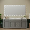 thumbnail image 2 of Litake 40x32 Inch Bathroom Mirror With 3 White Front Circular Lights, Touch Dimming Switch Rectangular Mirror, Anti-Fog, Memory, Shatter-Proof Bathroom Wall Vanity Mirror, 2 of 9