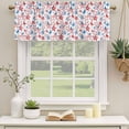 thumbnail image 2 of 4th of July Curtain Valances for Windows, Kitchen Valance Window Treatments Panel 2 Pack, Navy Blue Red Star Independence Day Rod Pocket Short Curtains for Bathroom Bedroom 54 x 18 Inch, 2 of 8