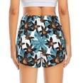 thumbnail image 4 of Goofa Lilies Flowers Printed Women 2 in 1 Running Shorts,Quick Dry Athletic Workout Shorts,High Waisted Athletic Shorts with Liner Pockets-Medium, 4 of 9