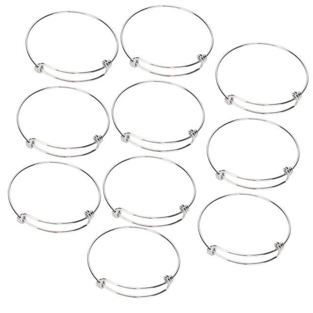 Stainless Steel Bracelet,10Pcs Stainless Steel Bangle Stainless Steel Bangle Stainless Steel Bangle Highly Versatile