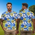 thumbnail image 3 of Uorisanigo Hibiscus Matching Couple Outfits Men and Women Golf Shirts Short Sleeve Dry Fit Performance Summer Tennis Shirts Size XS Lightweight Casual Print Collared Tops, 3 of 8