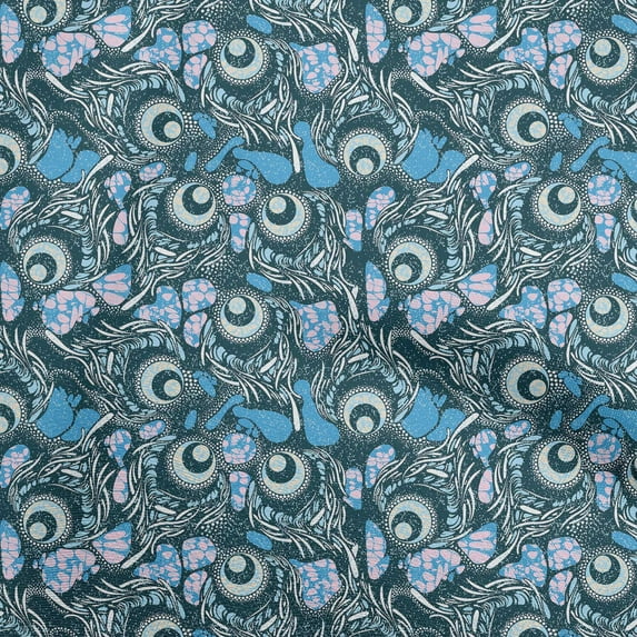 oneOone Polyester Spandex Teal Blue Fabric African Diy Clothing Quilting Fabric Print Fabric By Yard 56 Inch Wide