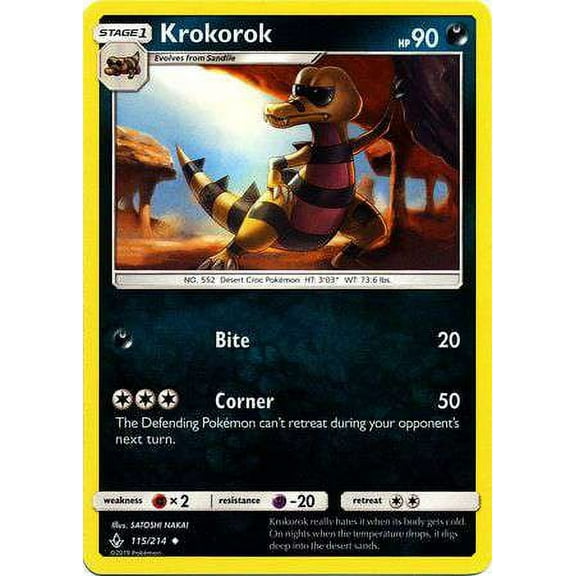 Pokemon Unbroken Bonds Krokorok #115