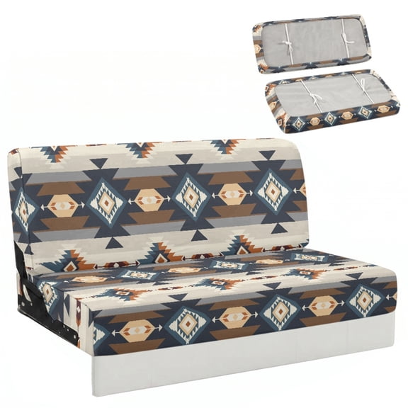 FUIALDOLG Geometric RV Couch Covers Machine Washable, Fit for Camper Motorhome, RV Sofa Cover Suitable for Jackknife Sleeper Sofas