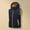 Dark Blue, variant on COSFO Colorblock Mens Puffer Vest Hooded Cotton Windbreaker Zip Up Winter Loose Fit Sleeveless Warm Mens Jacket