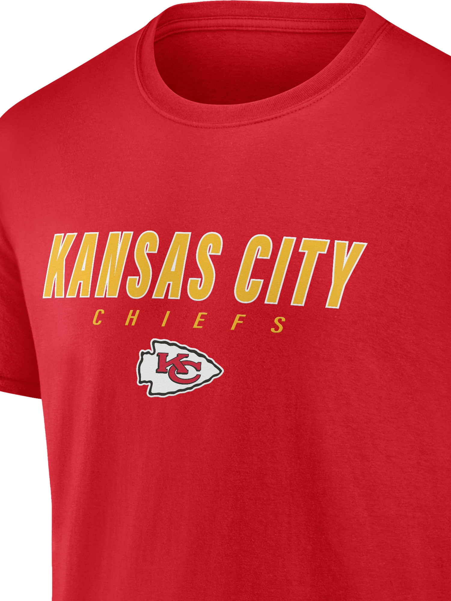 NFL Kansas City Chiefs Men's Cotton Red Short Sleeve T-Shirt
