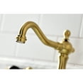 thumbnail image 4 of Kingston Brass KS1977PKL Duchess Widespread Bathroom Faucet with Brass Pop-Up, Brushed Brass, 4 of 8