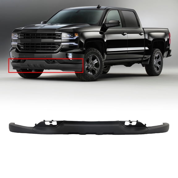 For 2016-2018 Silverado 1500 Front Bumper Valance With Tow Hooks W/O Skid Plate
