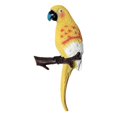 thumbnail image 1 of Parrot Mural de estilo europeo para jardín, fondo de pared, gancho para colgar en la pared, colgante de resina amarilla, 1 of 5