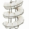 thumbnail image 3 of Kitchen Egg Rack, Spiral Basket, Iron Practical Storage Rack Black, 3 of 7