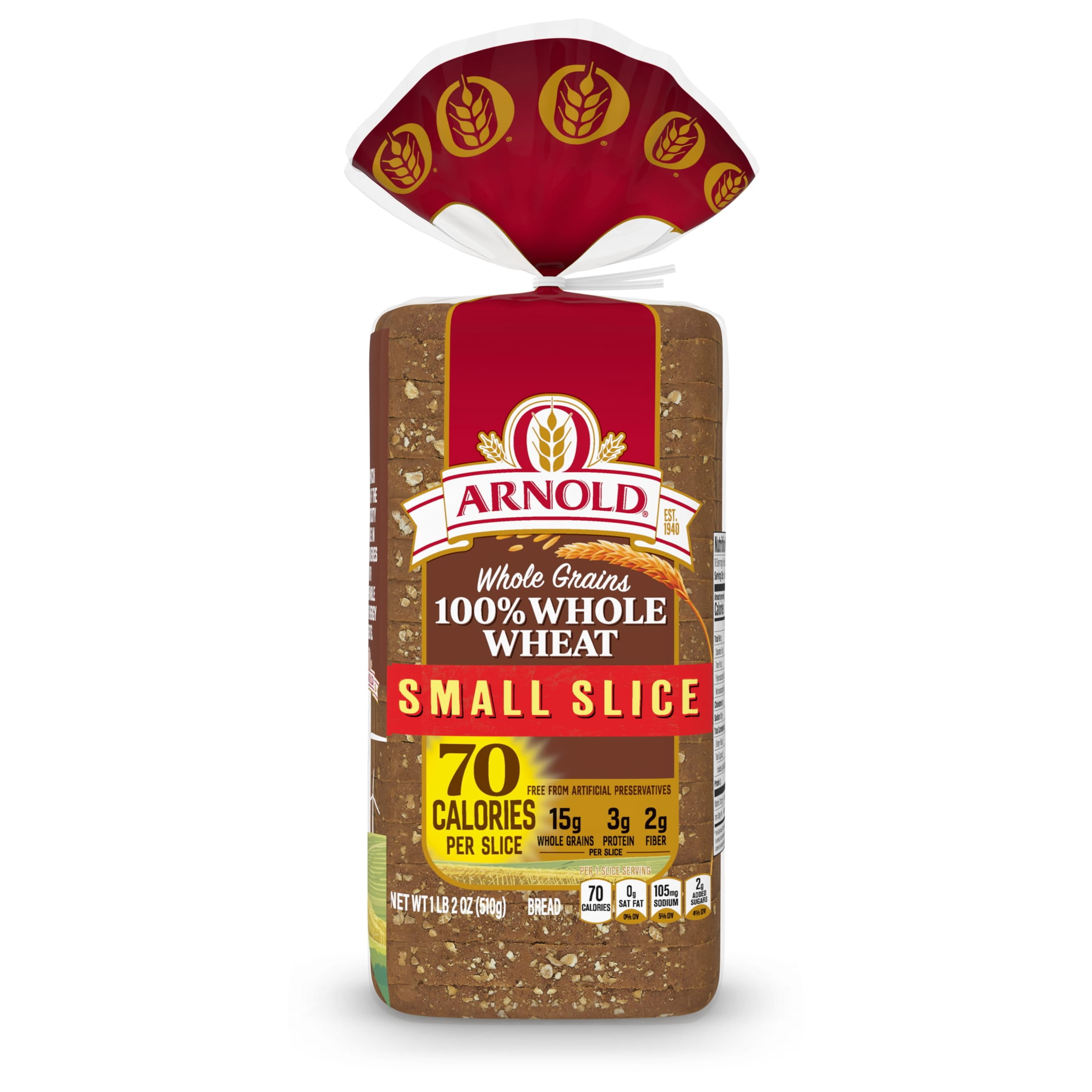 Arnold Small Slice Whole Wheat Bread, 18 oz