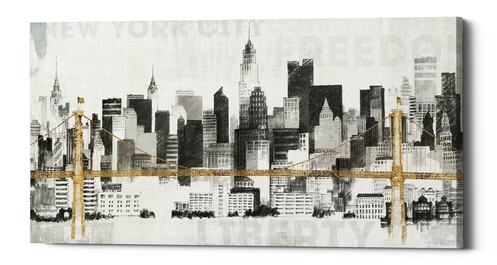 Epic Graffiti 'New York Skyline II' by Avery Tillmon, Canvas Wall Art ...