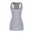 thumbnail image 4 of Tamaño más Marled nudo del lazo camiseta sin mangas y Scoop Conjunto Rosegal Camisetas tallas grandes, 4 of 5
