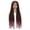 Ombre Burgundy, variant on More Beautiful 30 Inch Ombre Burgundy Synthetic Knotless Box Braid Glueless Full Double Lace Wig with Baby Hair for Black Women